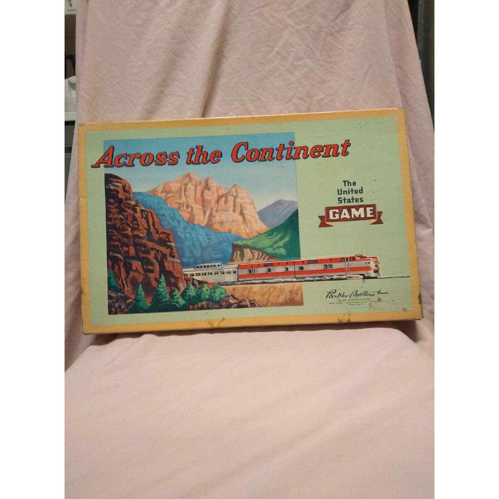 Vintage 1952 Second Edition Across The Continent Board Game Parker Brothers