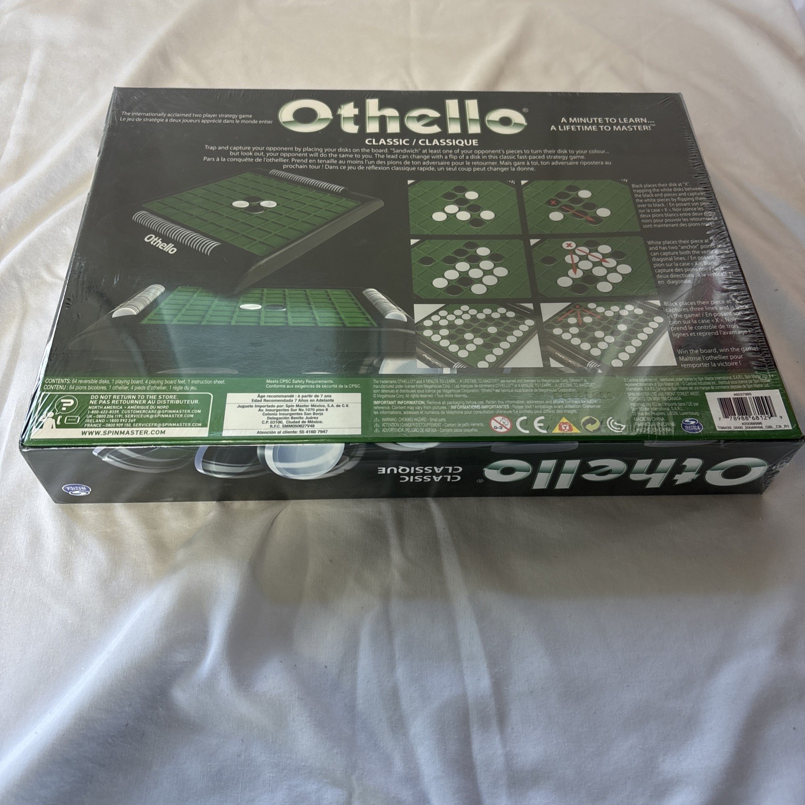 Othello Classic Board Game Spin Master Strategy Factory Sealed