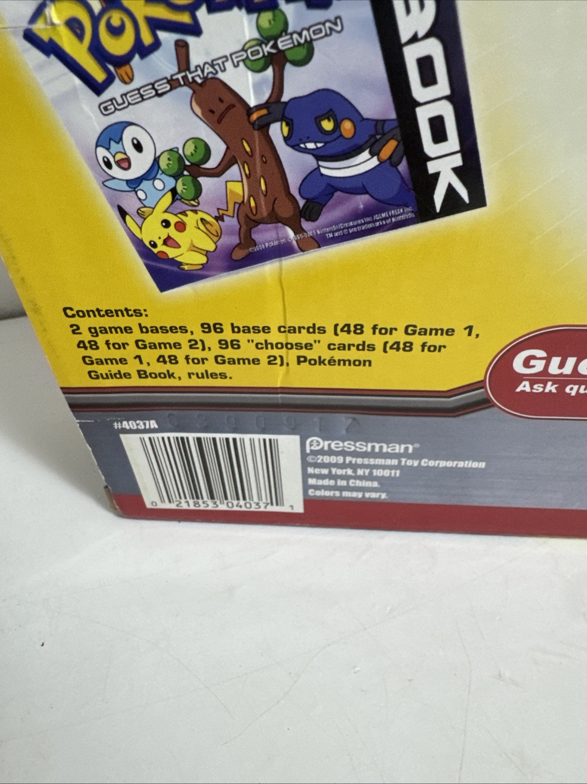 Guess That Pokemon Guess Who Board Game 2009 Pressman READ