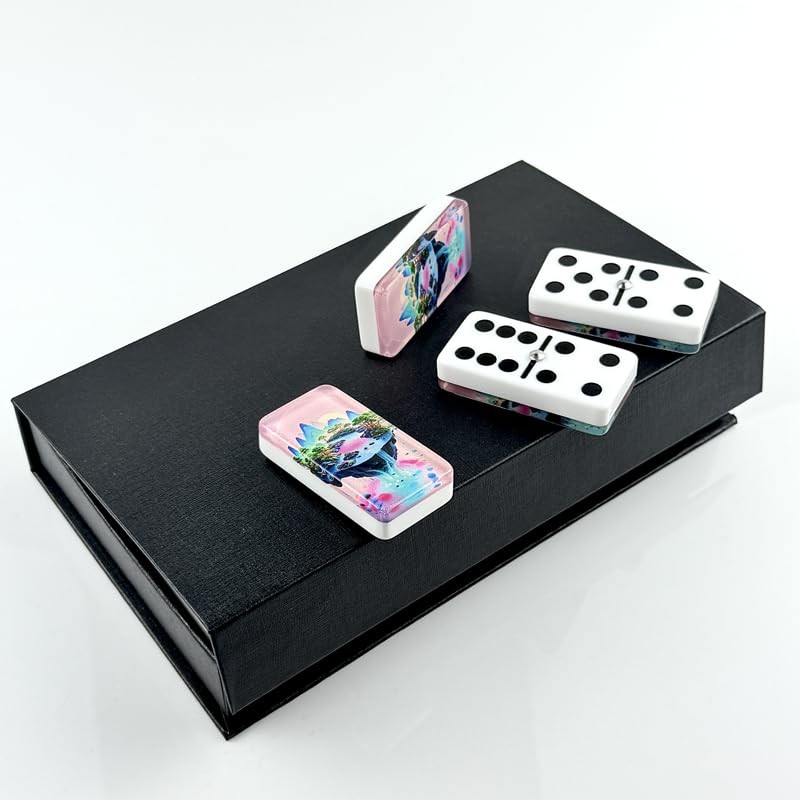 Dominos Set for Adults Kid – Dominoes – Board Games, Double 6 Dominoes Family…