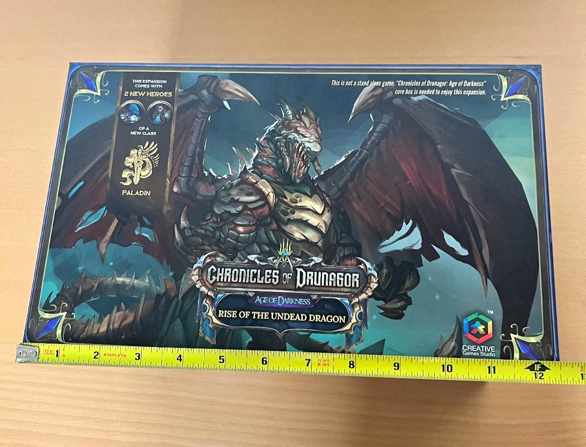 Empty Box Chronicles of Drunagor Rise Undead Dragon Board Game Replacement Parts