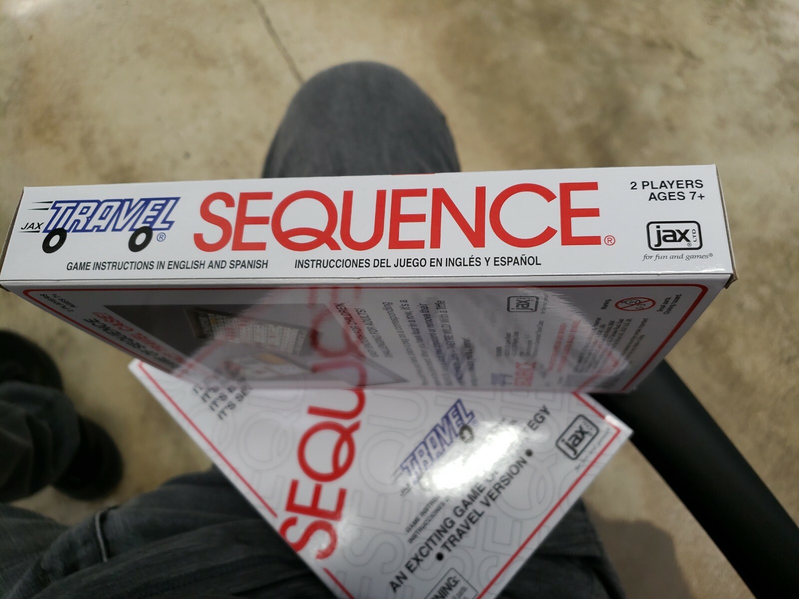 NEW ! SEQUENCE TRAVEL BOARDGAME 2 PLAYERS BY JAX LTD.