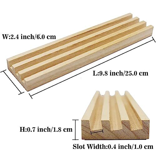 8 Pcs Natural Domino Trays Wooden Domino Racks Wood Domino Holders Domino