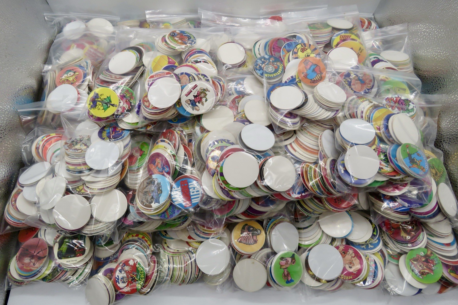 Lot of 100 Pogs Unbranded And Branded.