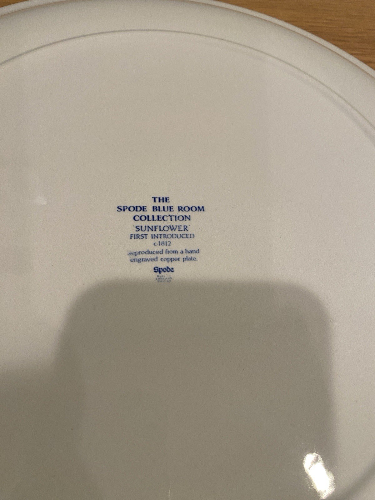 Spode Blue Room Collection 12.75” SUNFLOWER Chop Plate Charger Platter In EUC