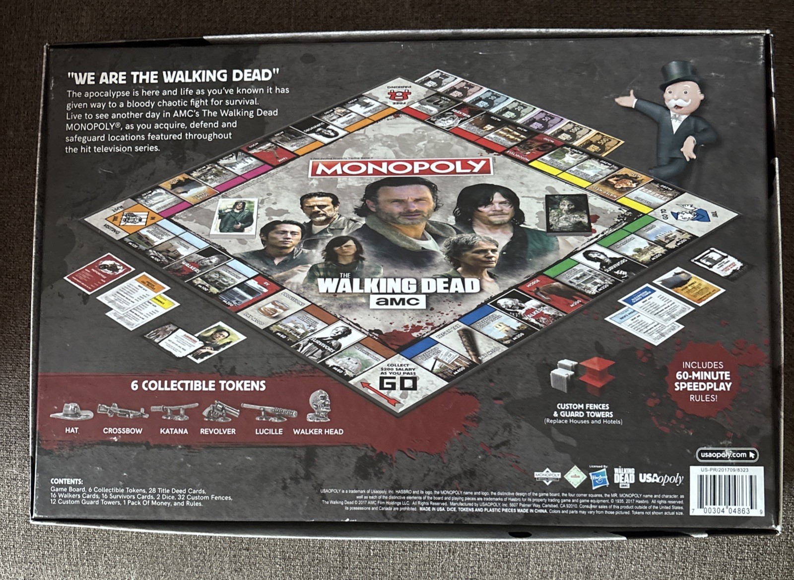 AMC The Walking Dead Monopoly Board 100% Complete game USAopoly Darryl Negan