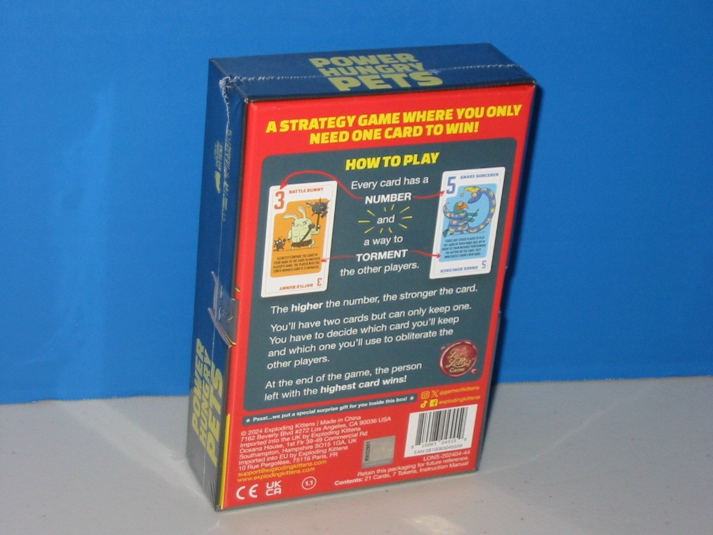 Power Hungry Pets Card Game – 2023 Exploding Kittens New Factory sealed