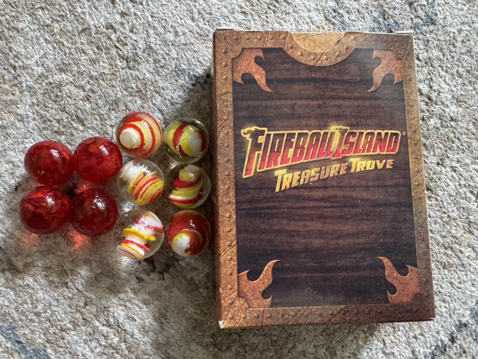 Fireball Island Curse Vul-Kar Spider Springs Treasure Trove Marbles CIB EUC