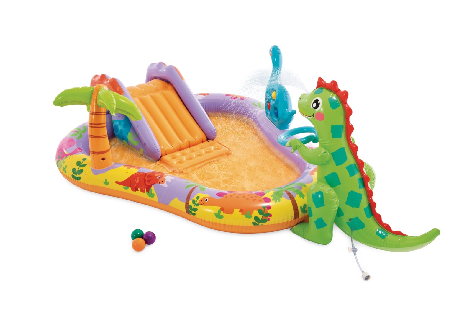Inflatable Kids Pool Water Sprayer Slide Splash Pad 79 x62 x27 Intex Dino Park