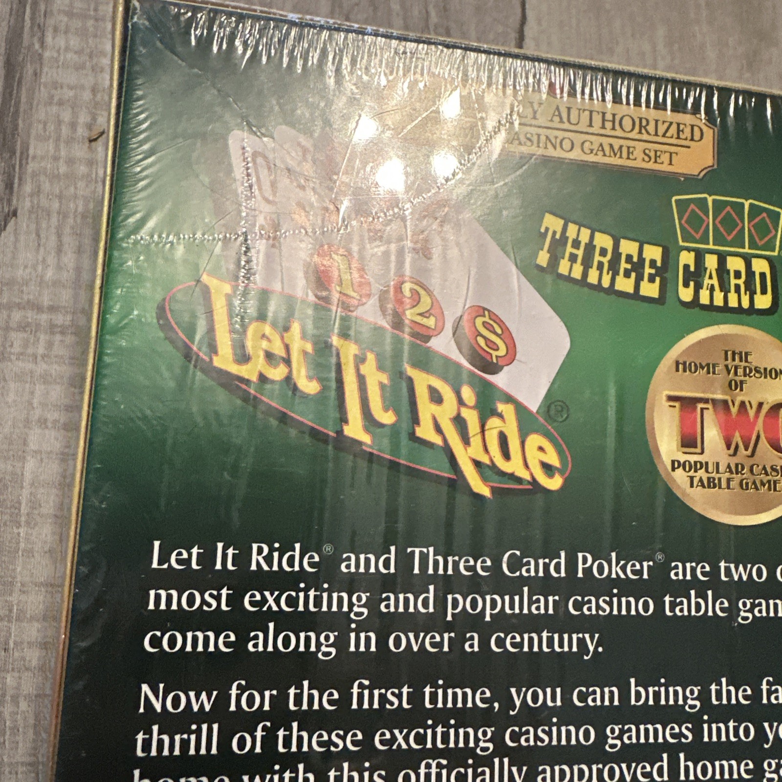 Let It Ride Three Card Poker Texas Hold ‘Em Home Casino Game Set SEALED