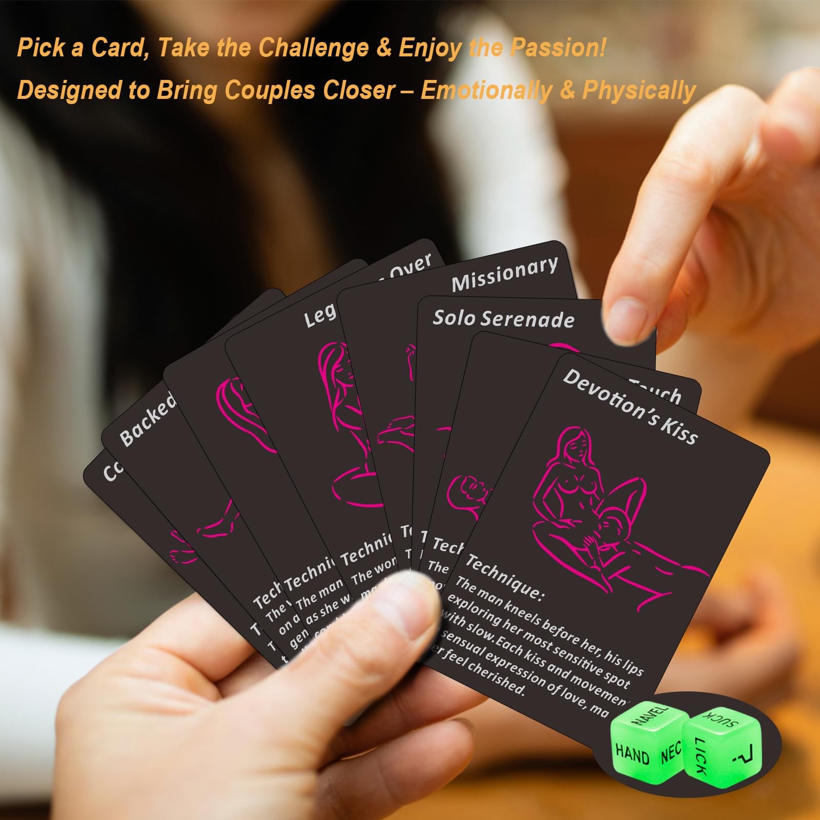 Sex Game for Adults 42 Romantic Bedroom Cards with Sex Positions, Challenges…