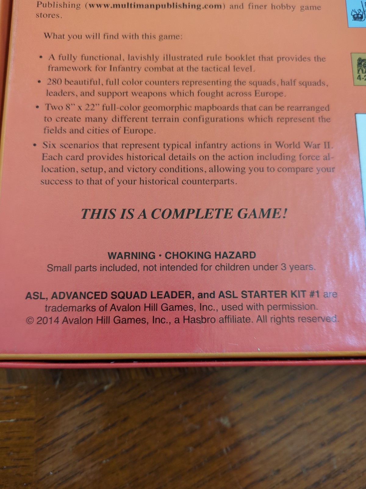 Multi-Man Publishing Advanced Squad Leader Starter Kit #1, mostly unpunched