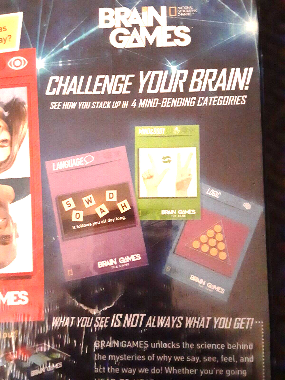 Brain Games National Geographic Channel Complete Board Game Family Education NOS
