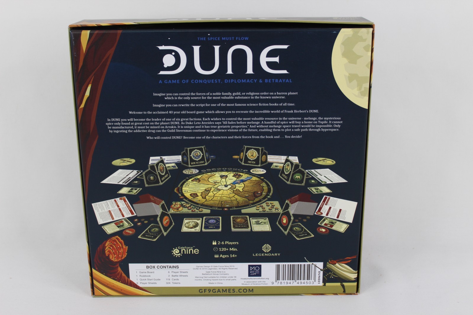 Dune Spice Must Flow Conquest Board Game Gale Force Nine 2019 * New Open Box