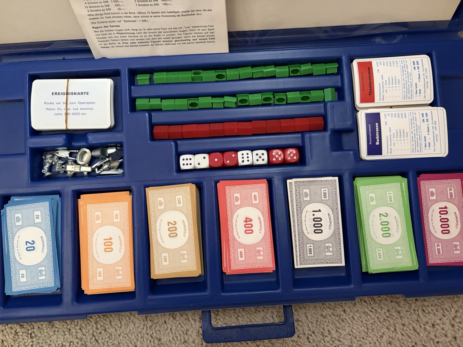 German Monopoly Game Vintage 1973 Carrying Case