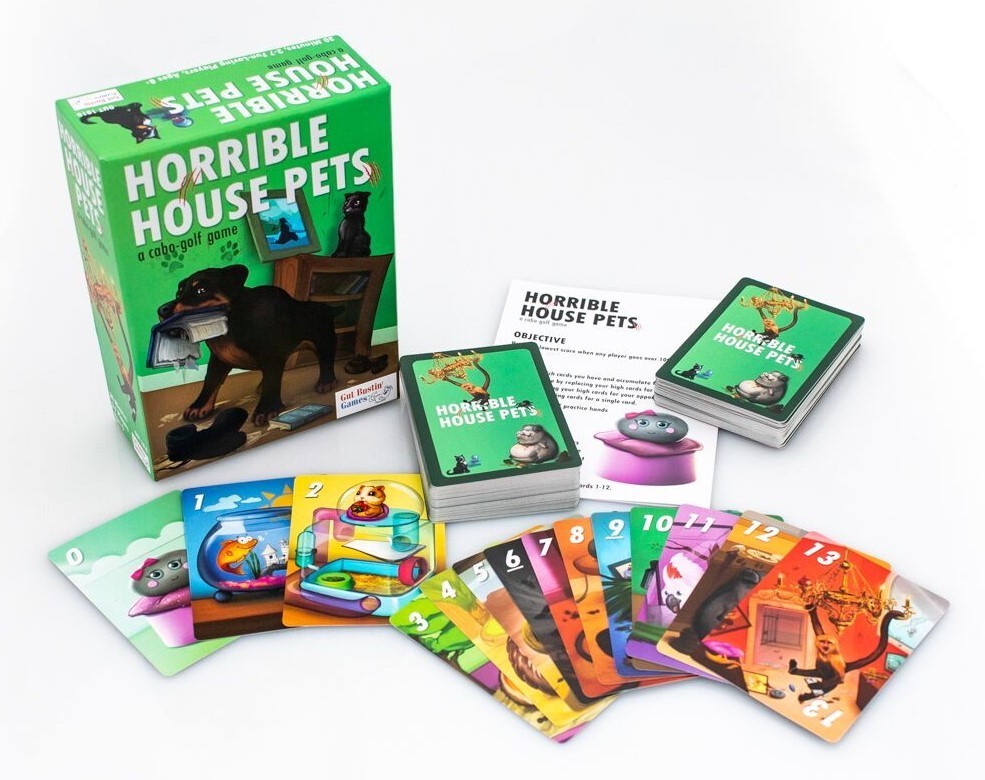 Horrible House Pets Card Game by Gut Bustin’ Games.