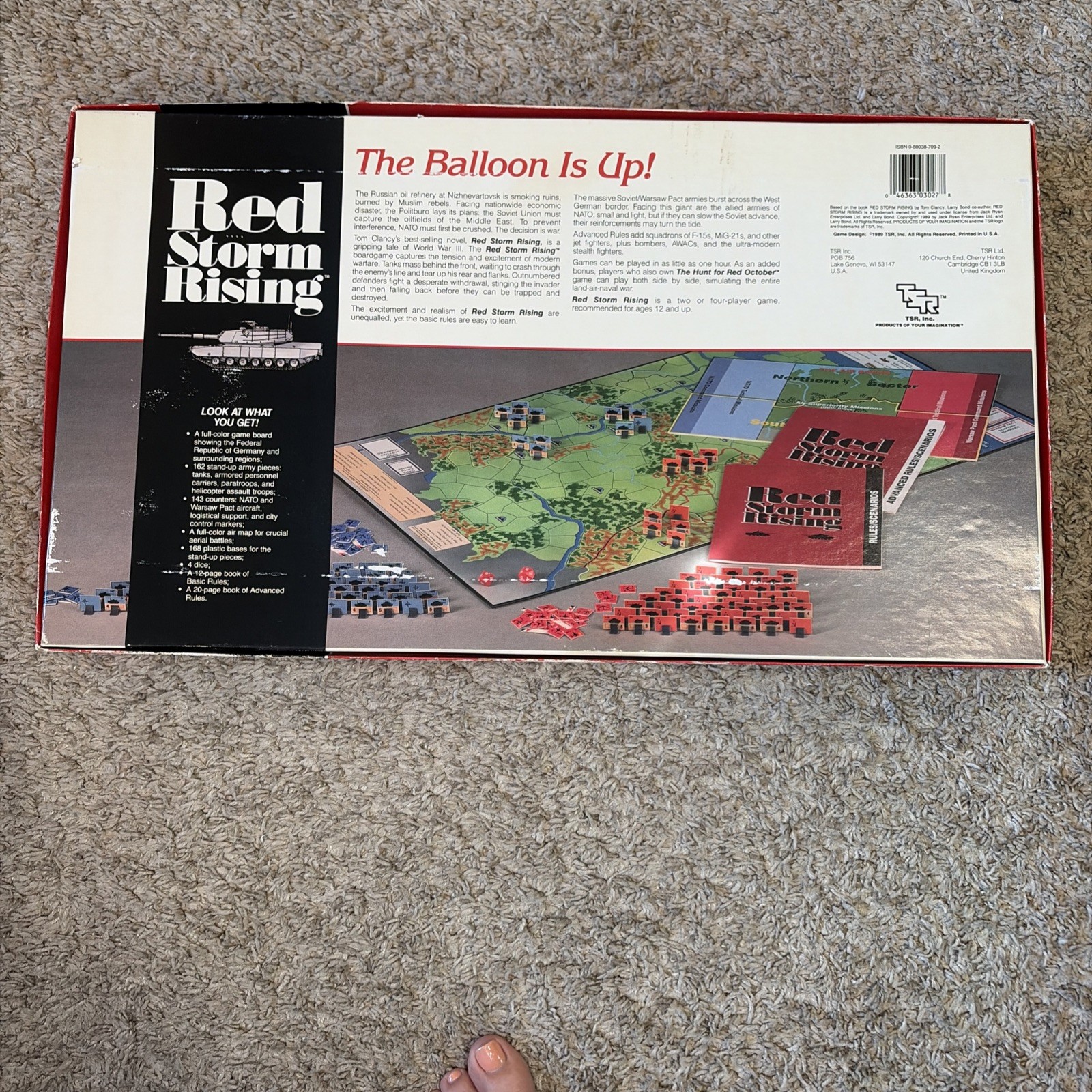 Vintage TSR RED STORM RISING War Board Game 1989 Tom Clancy complete EUC