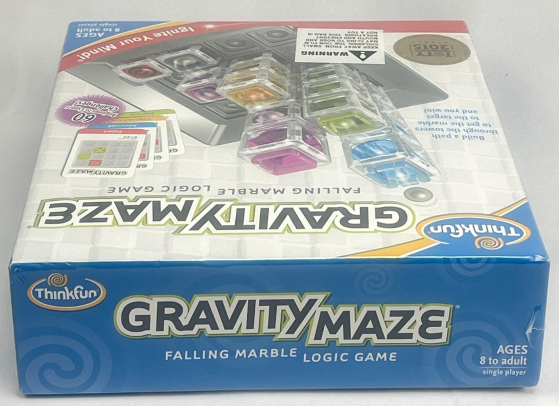 Gravity Maze Board Game Logic Puzzle Towers Marble 60 Challenge Cards New Sealed
