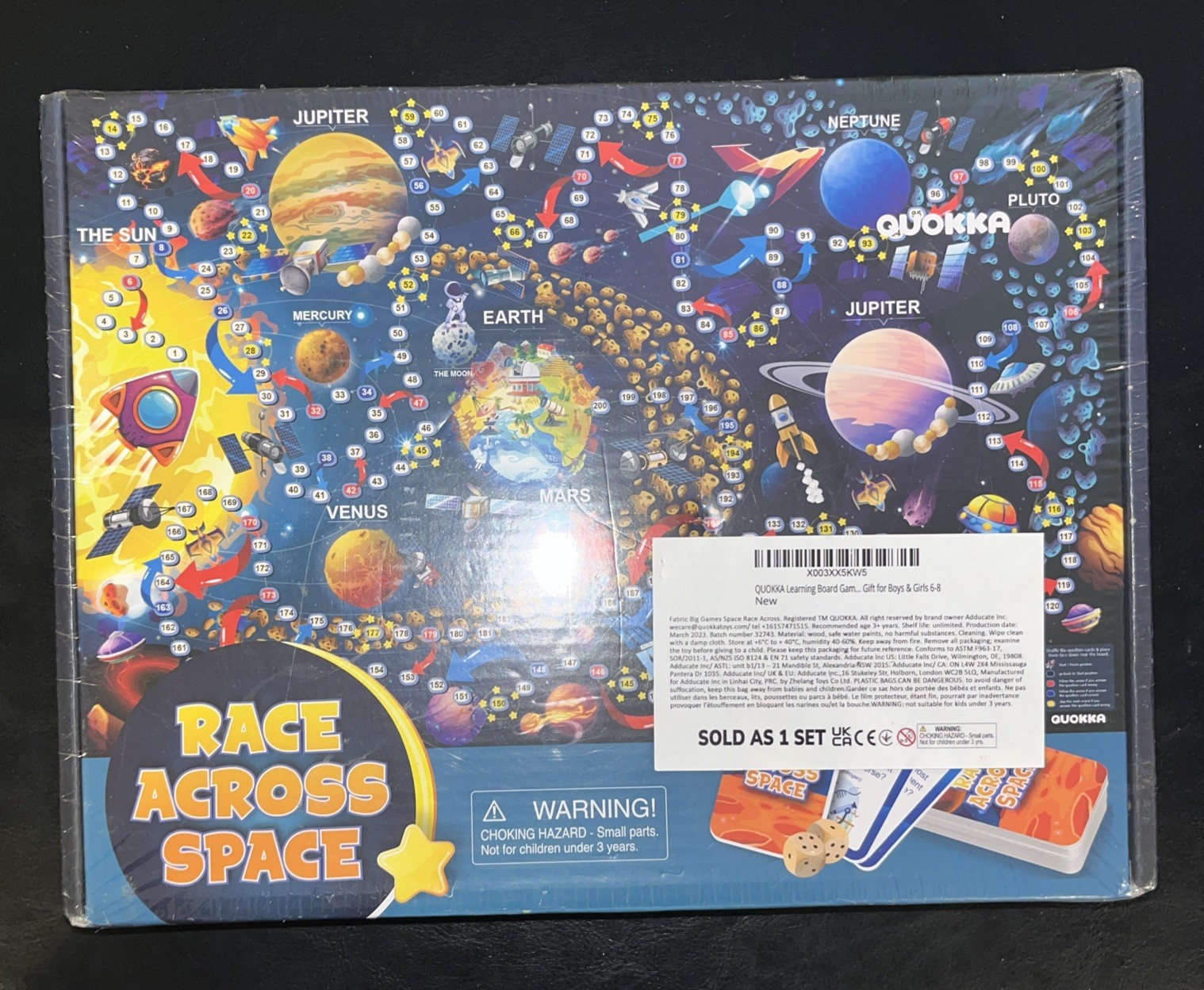 RACE ACROSS SPACE*2 to 6 players*6 To 8 Players Ages 6+*NIB