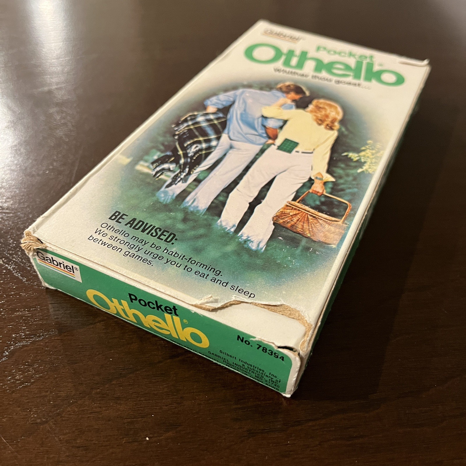 Vintage 1977 GABRIEL Pocket Othello Board Game – 100% COMPLETE + extra buttons