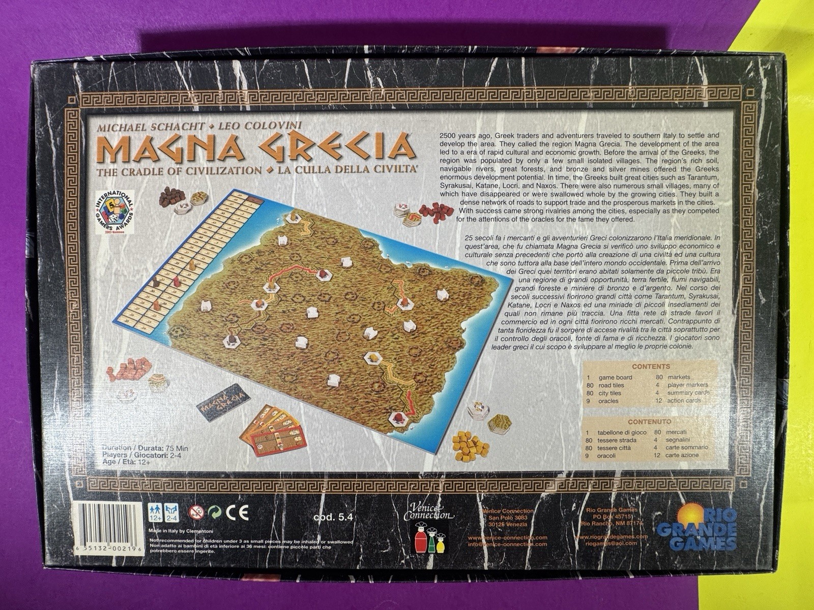 Magna Grecia Box Rio Grande Boardgame Used