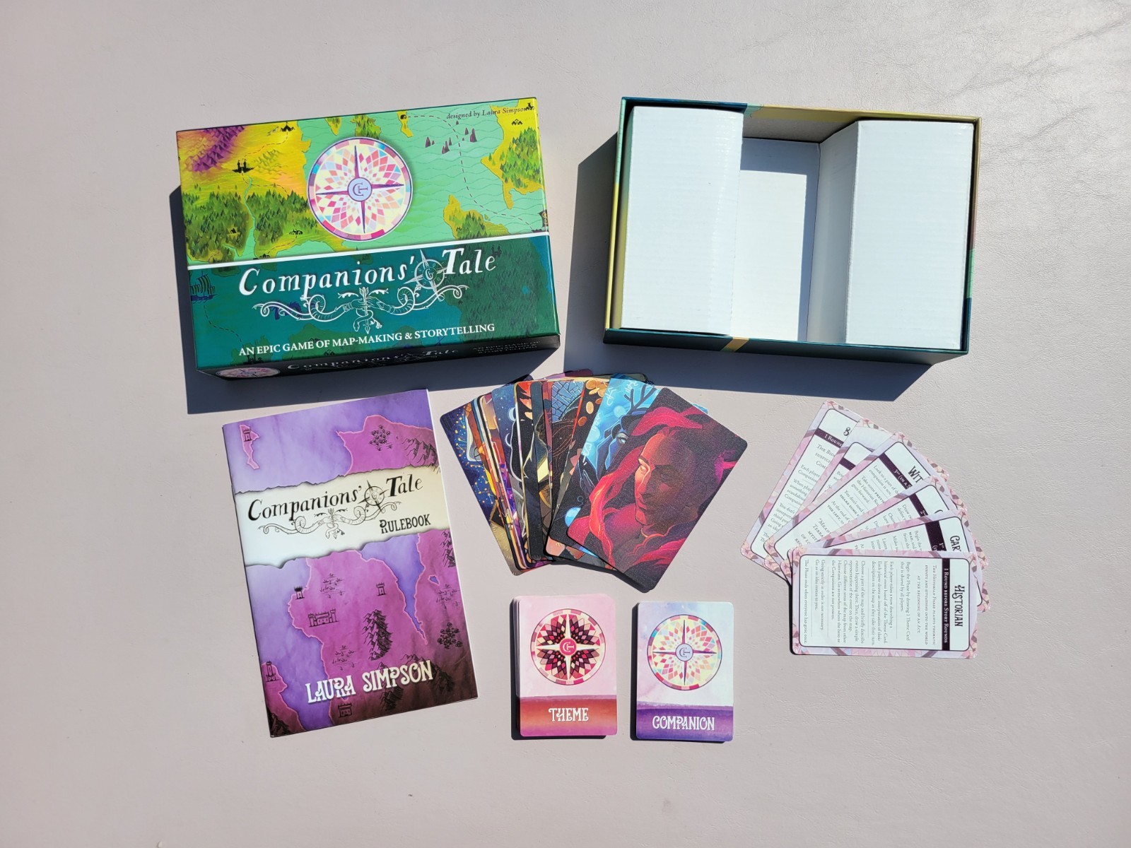 Companions Tale Map Making & Storytelling Card Board Game Laura Simpson COMPLETE
