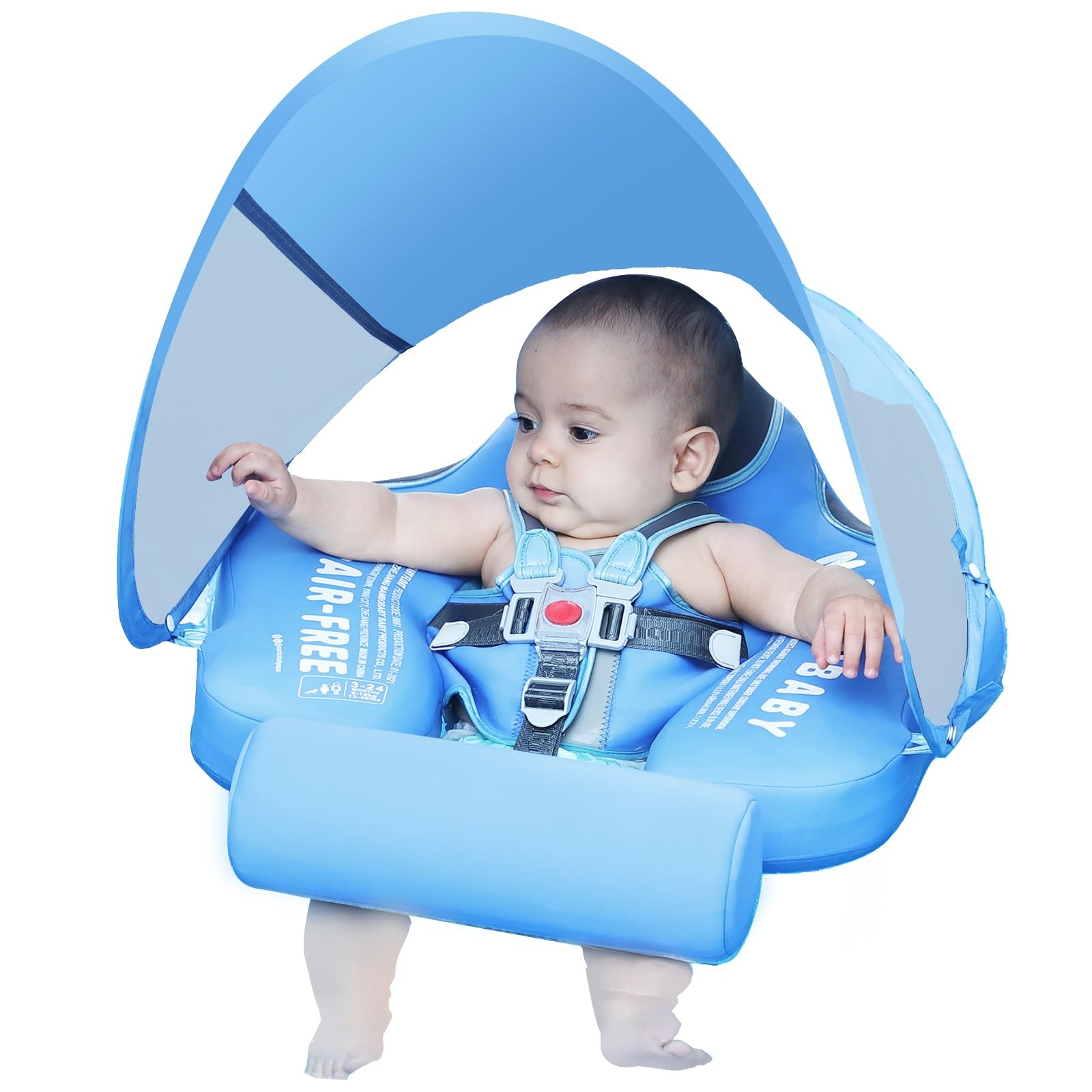 Baby Pool Float Non Inflatable Swim Trainer Waist Ring Canopy Mambobaby Size