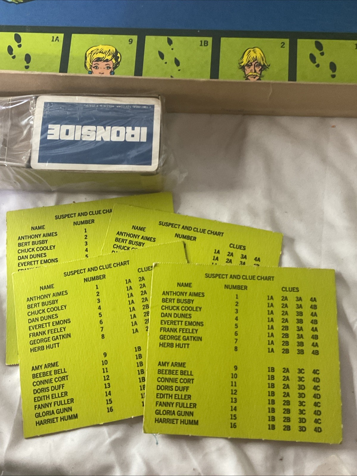 1967 IDEAL NBC IRONSIDE Board Game Based on TV Show Raymond Burr Rare
