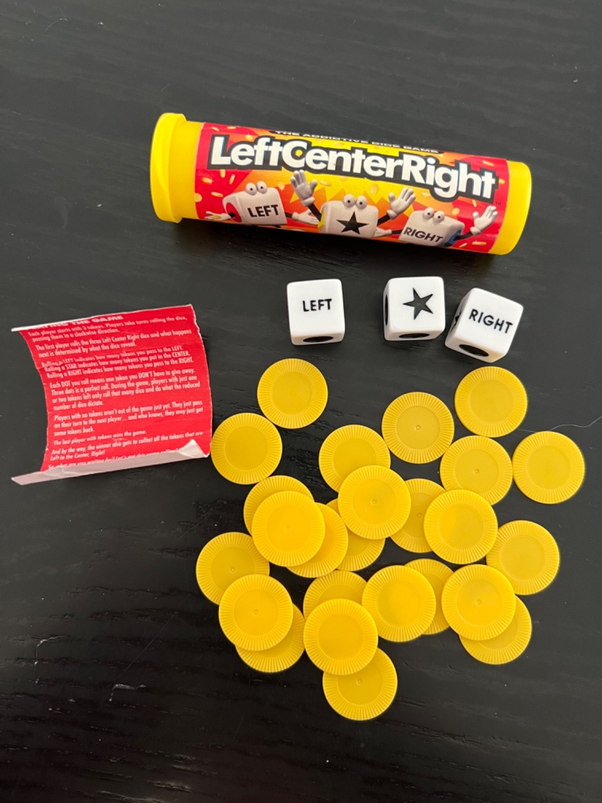 2 Complete Left-Center-Right Dice Games! Fun, Fast Moving! Travel Size! Complete