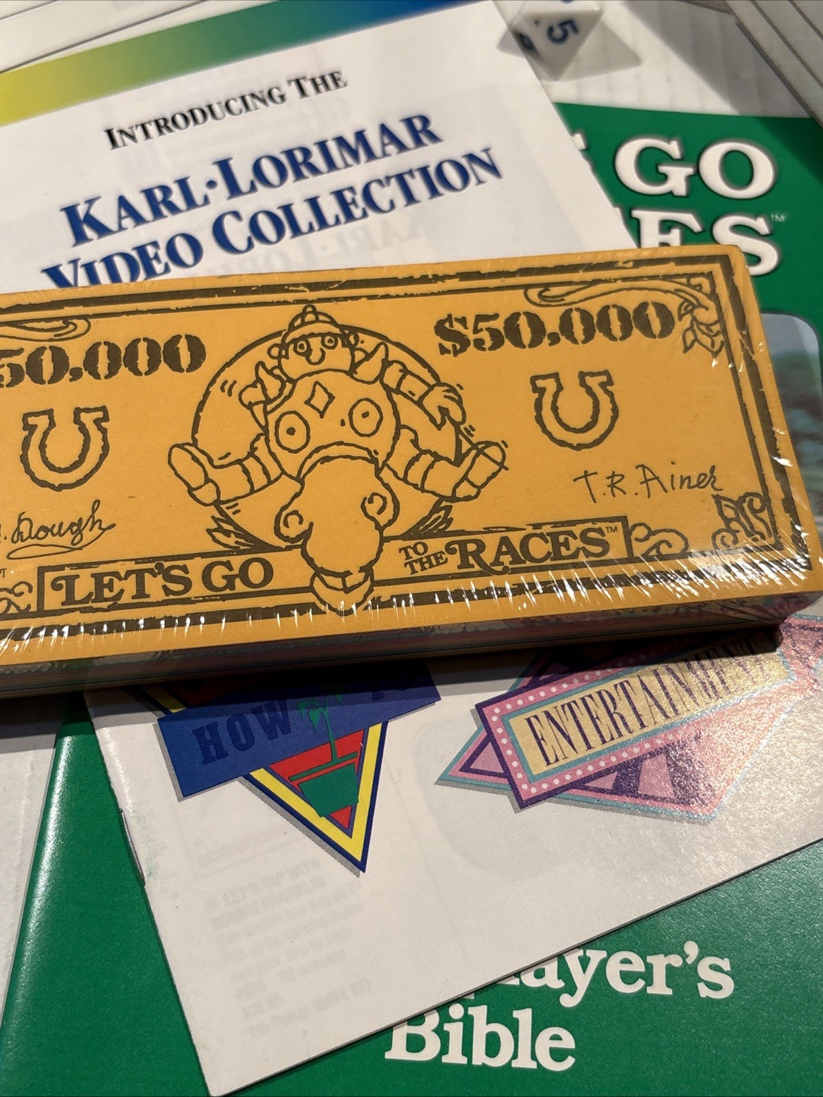 Let’s Go To The Races VCR Game Parker Brothers 4-16 Players Vintage