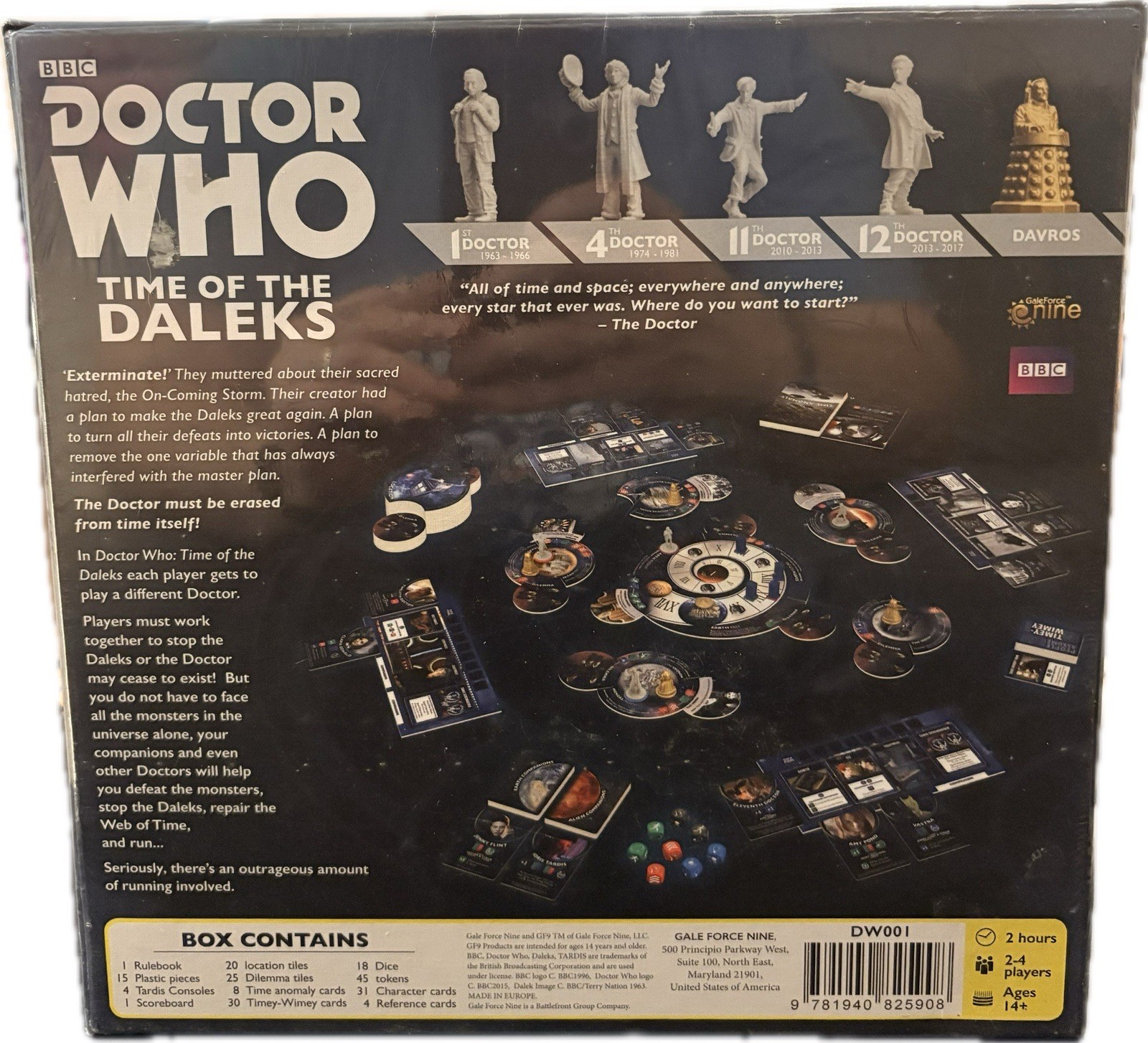 Doctor Who: Time of The Daleks 1st Edition Game by Gale Force Nine New Sealed