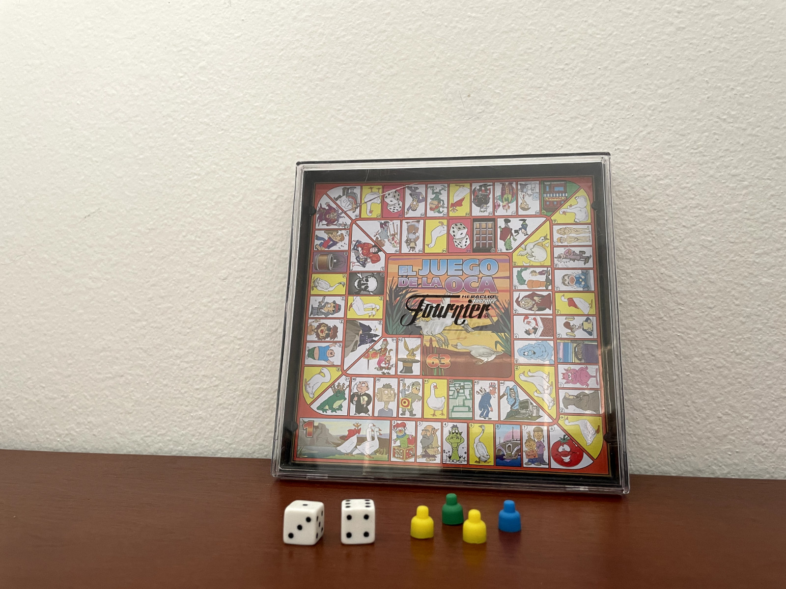 Vintage Fournier / Heraclio “The Game of the Goose” Travel Size 6in x 6in