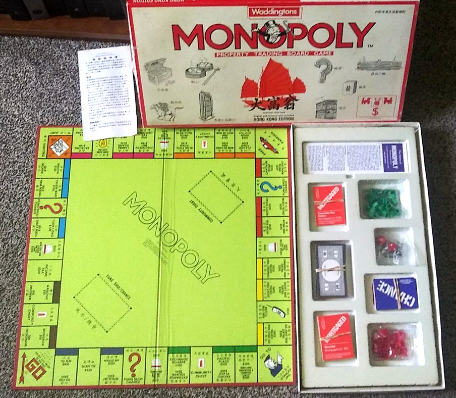 Waddingtons Monopoly: Hong Kong Ed (Chinese/English), 1993 – Nice/Free Ship