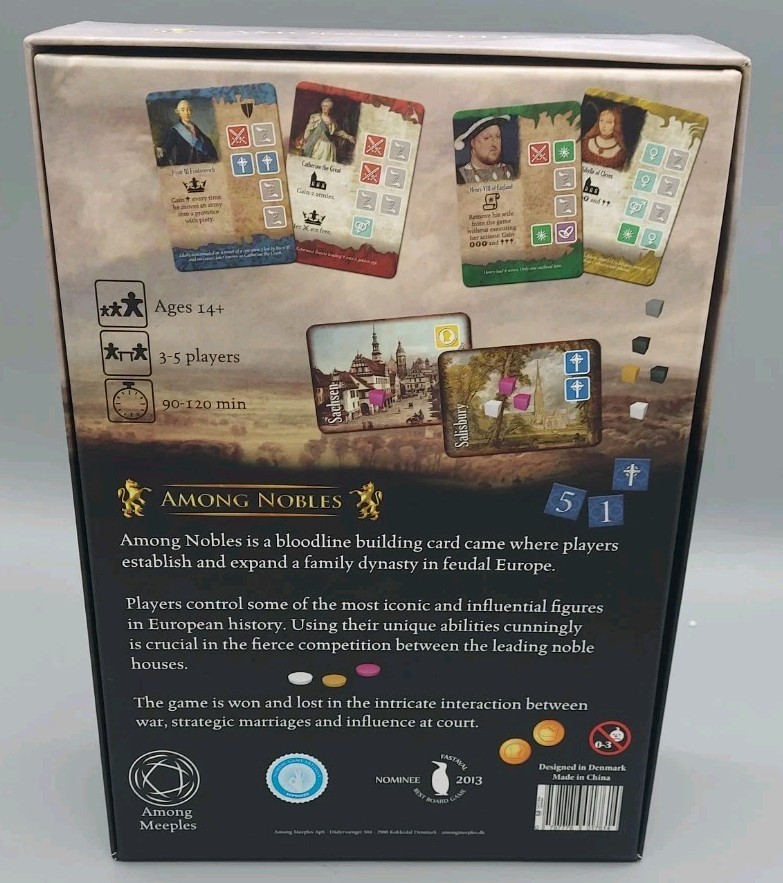 Rare Among Nobles Board Game Among Meeples 100% COMPLETE Excellent Condition