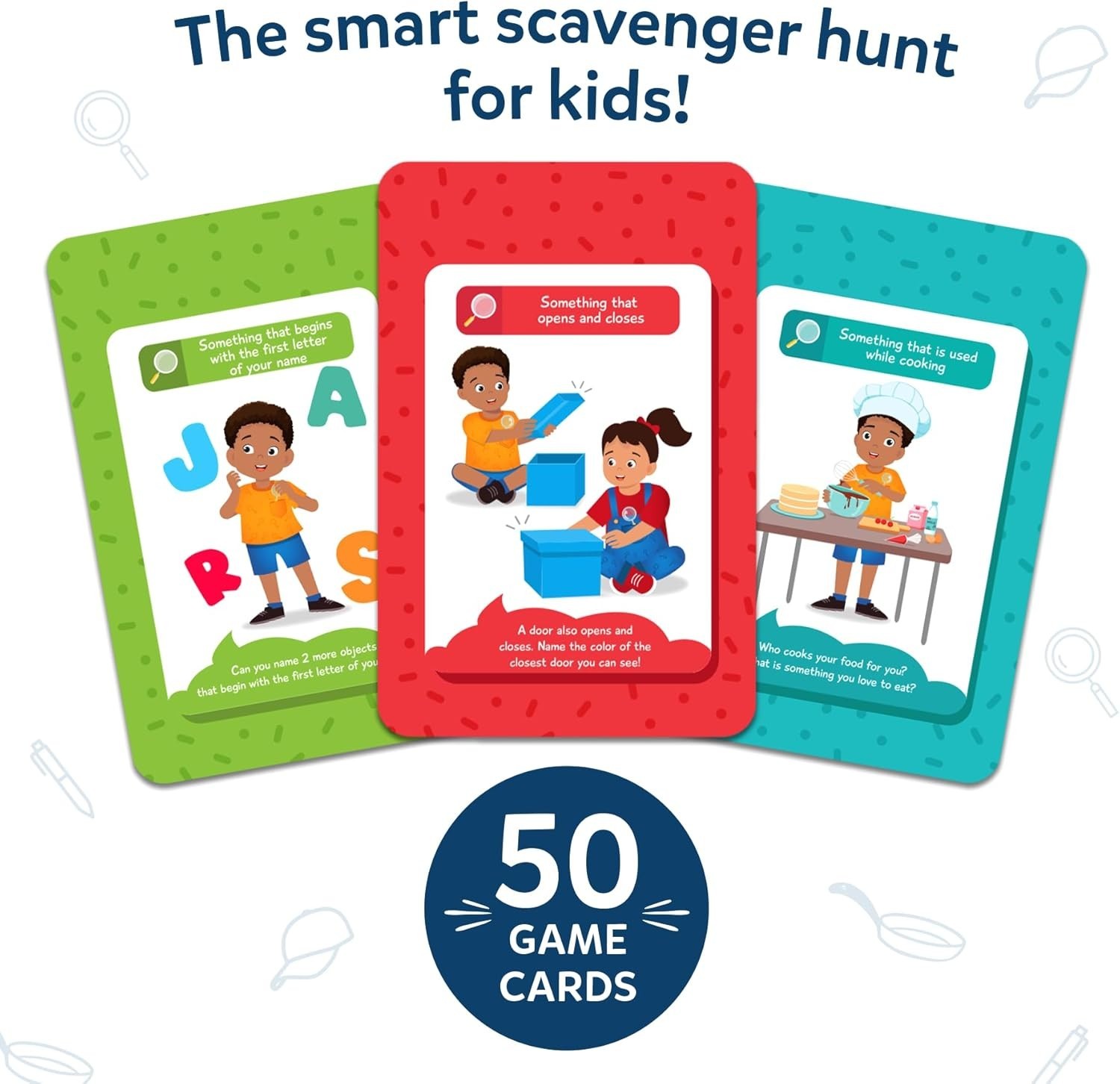 Found It! Educational Scavenger Hunt Card Game for Ages 4-7 – 50 Cards