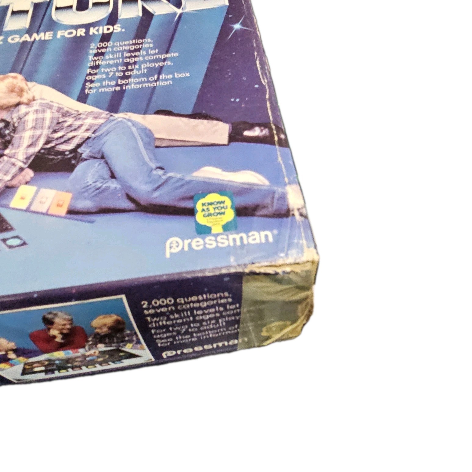 Trivia Adventure Quiz Game Pressman 1Q 2000 7 And Up 1980s Board Game Complete