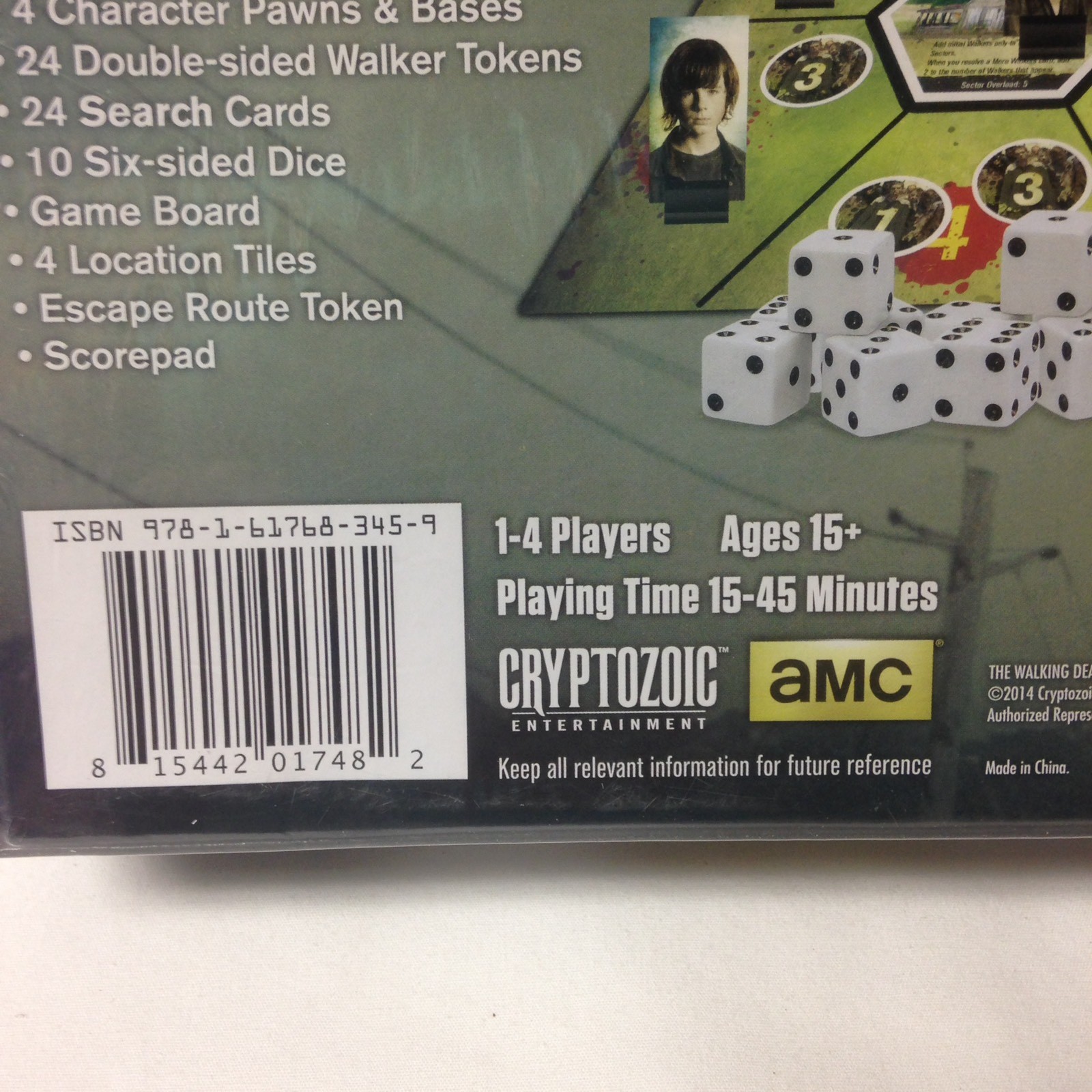 The Walking Dead AMC Don’t Look Back Dice Game New Sealed CRYPTOZOIC
