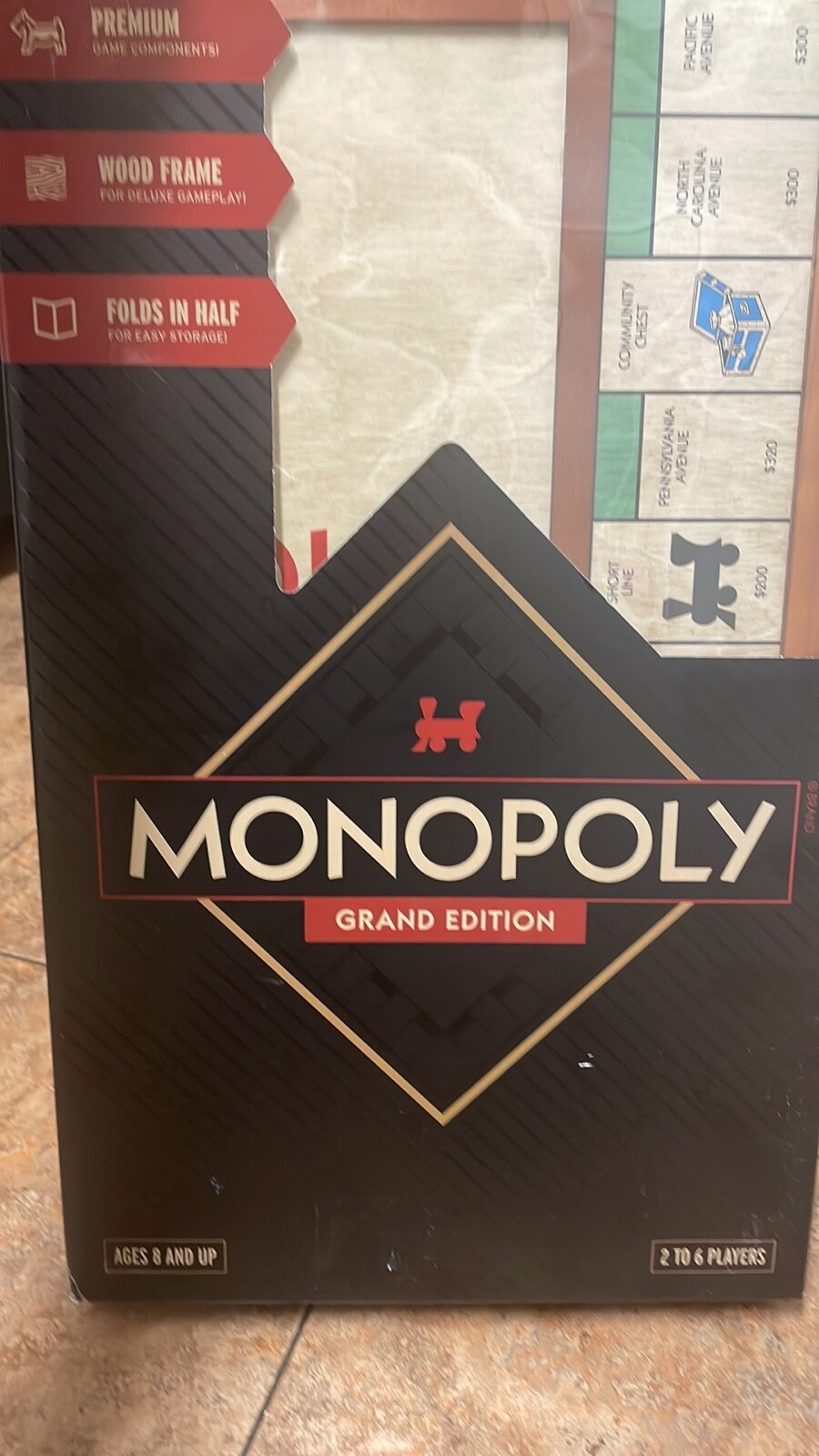 Brand New MONOPOLY GRAND Luxury Edition Folding Wood Board Rare Gift! SEALED