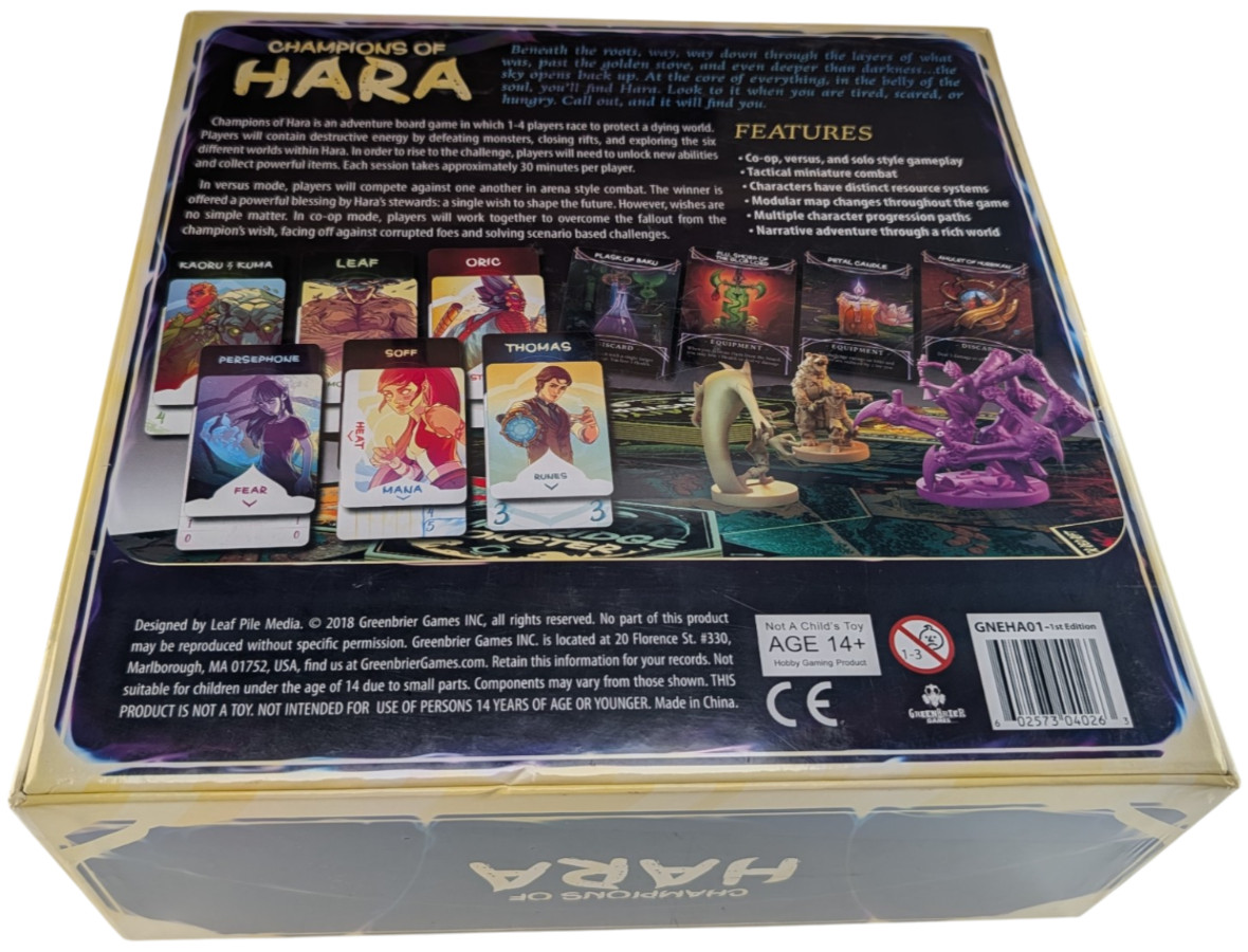 Champions of Hara Board Game 1st Edition Greenbrier Games GNEHA01 Sealed