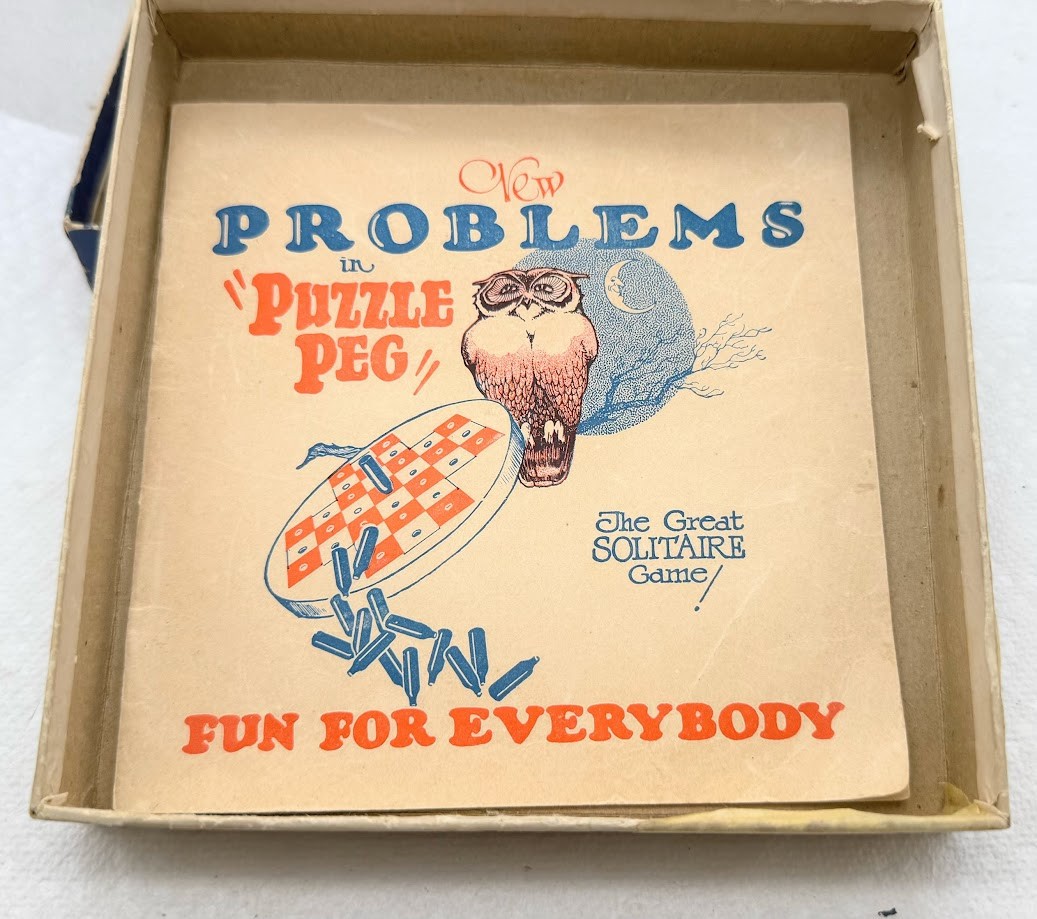 Vintage Puzzle Peg Game Lubbers & Bell MFG. Co. Clinton Iowa 1931 looks complete