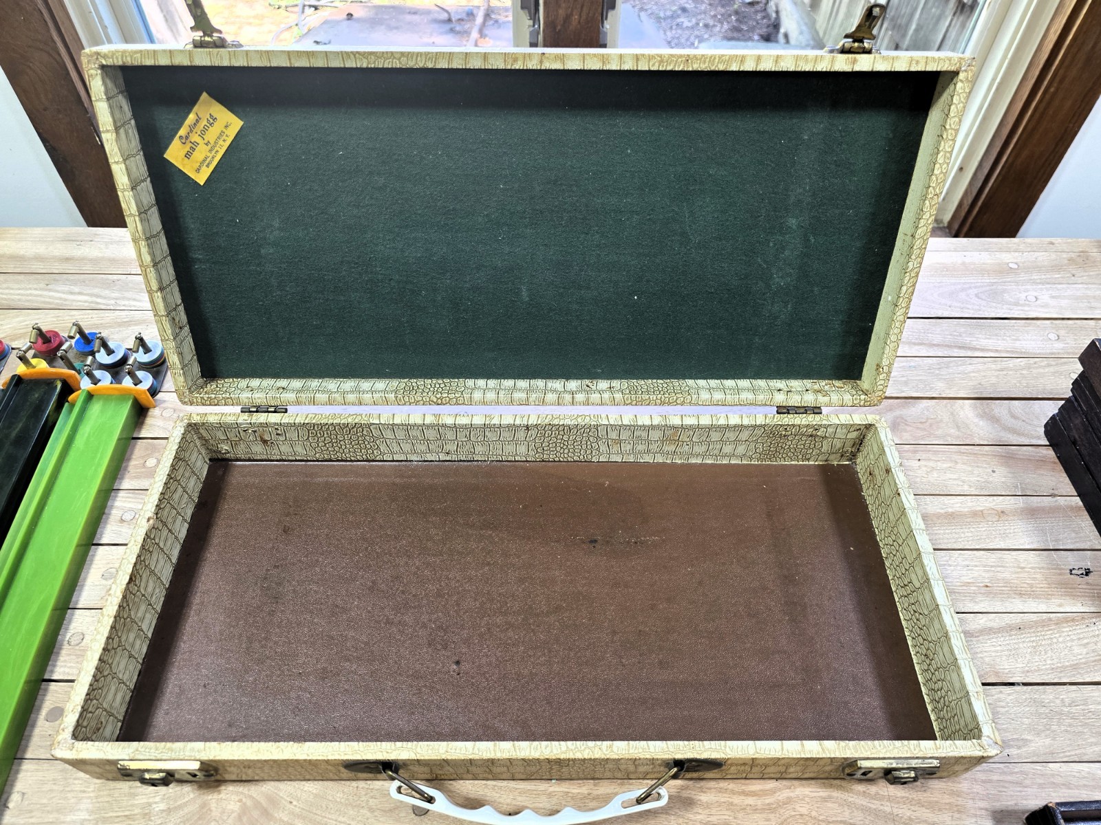 Vintage Cardinal Mahjong Set 144 Bakelite Tiles 4 Trays Rare Outstanding set!