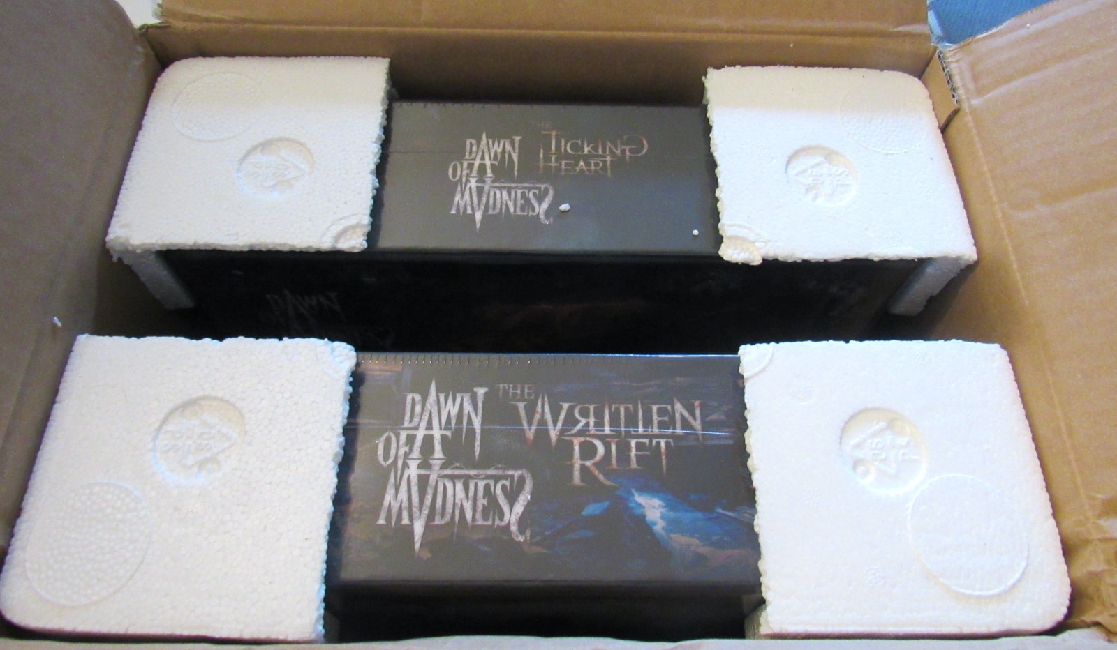 DAWN OF MADNESS KICKSTARTER PLEDGE + UPGRADE PACK + GAMEFOUND EVENT SET W/ CARDS