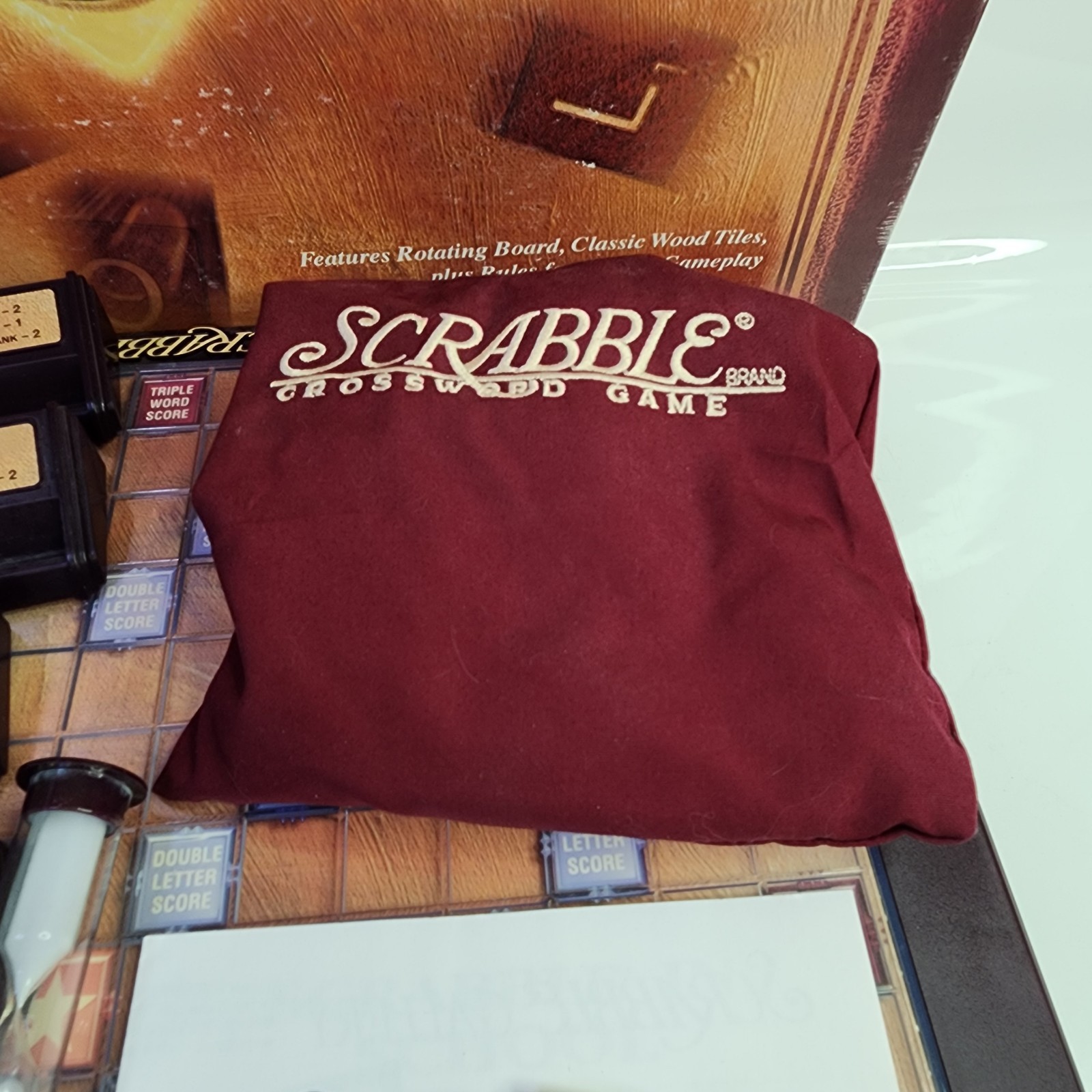Deluxe Edition Scrabble Crossword Game (1999, Rotating Board) 100% complete/GUC