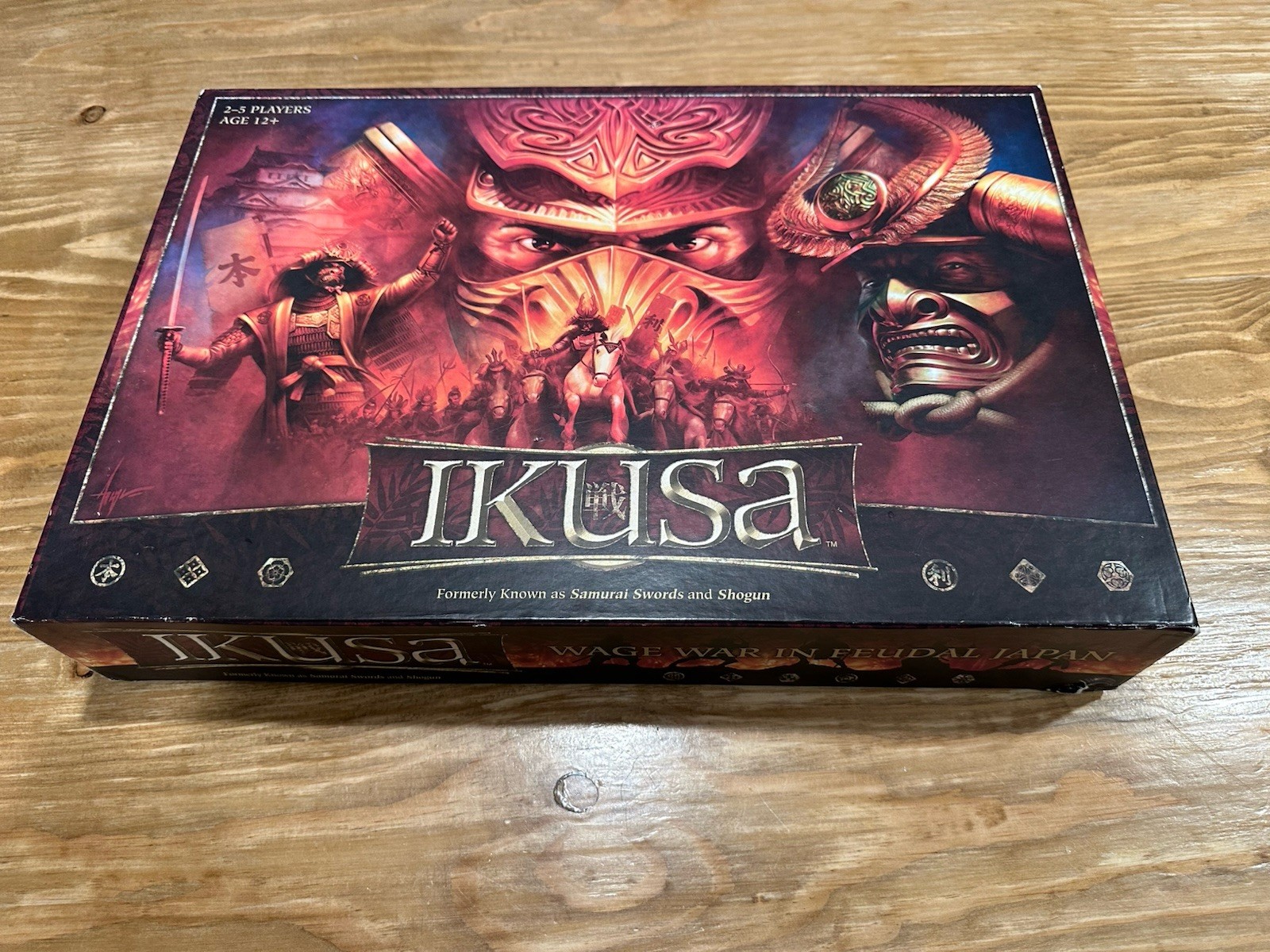 Ikusa Feudal Japan Strategy Board Game With Extras!: Samurai Swords Shogun WOTC
