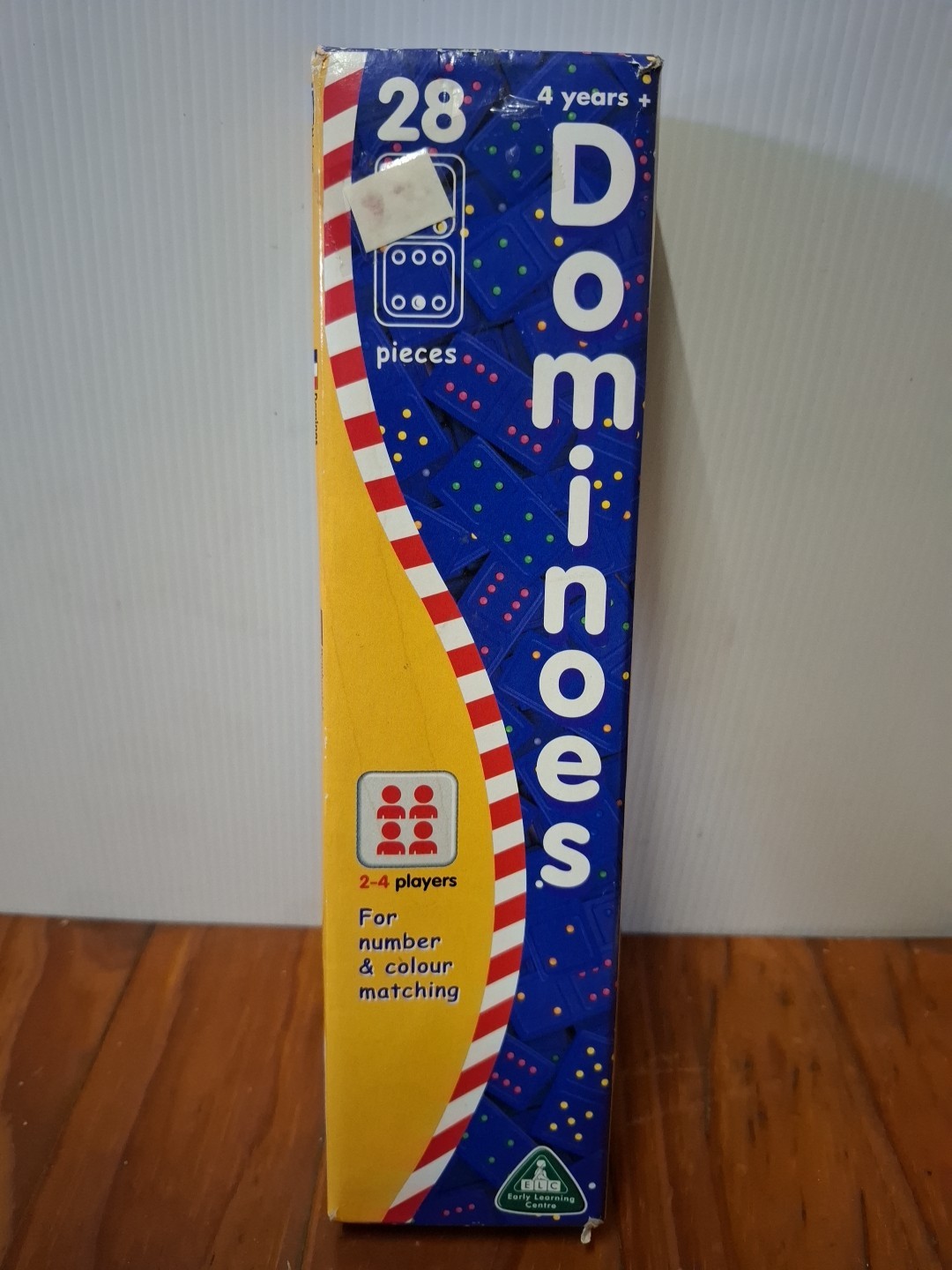 Vintage Dominoes 28 Tiles w/Braille Dots For Learning Multi Colour Matching 2000