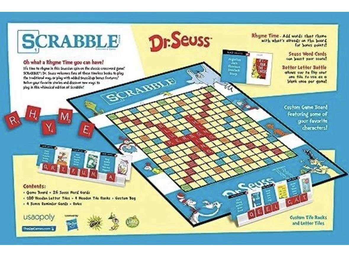 Dr. Seuss Scrabble Crossword Game Cat In The Hat The Grinch BRAND NEW SEALED