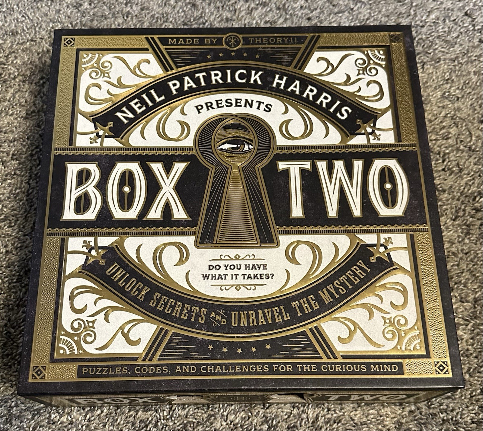 Box Two Presented By Neil Patrick Harris Game Theory 11 Mystery Puzzles Codes