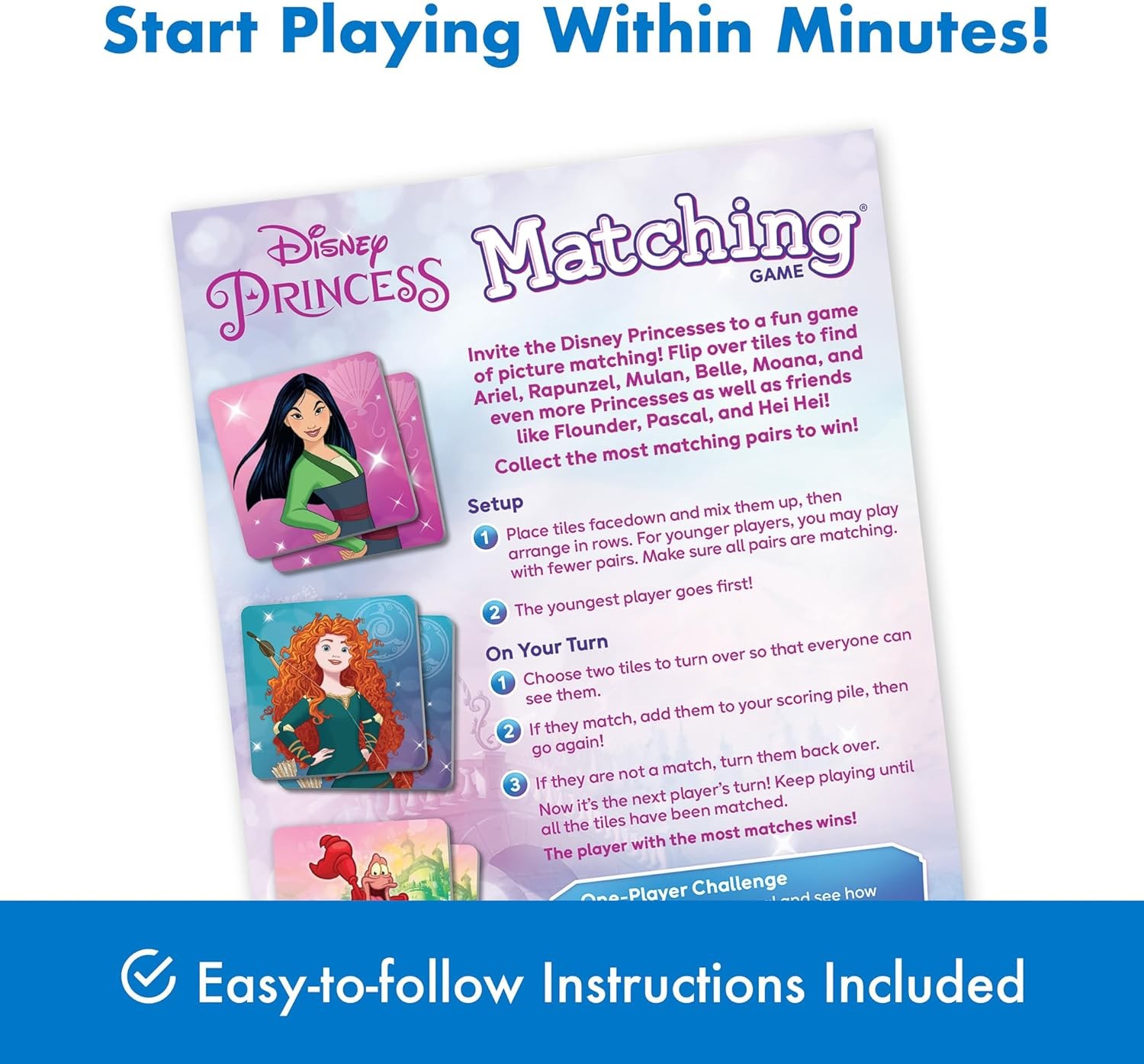Wonder Forge Disney Princess Matching Game – Fun Memory Game for Kids Ages 3 and