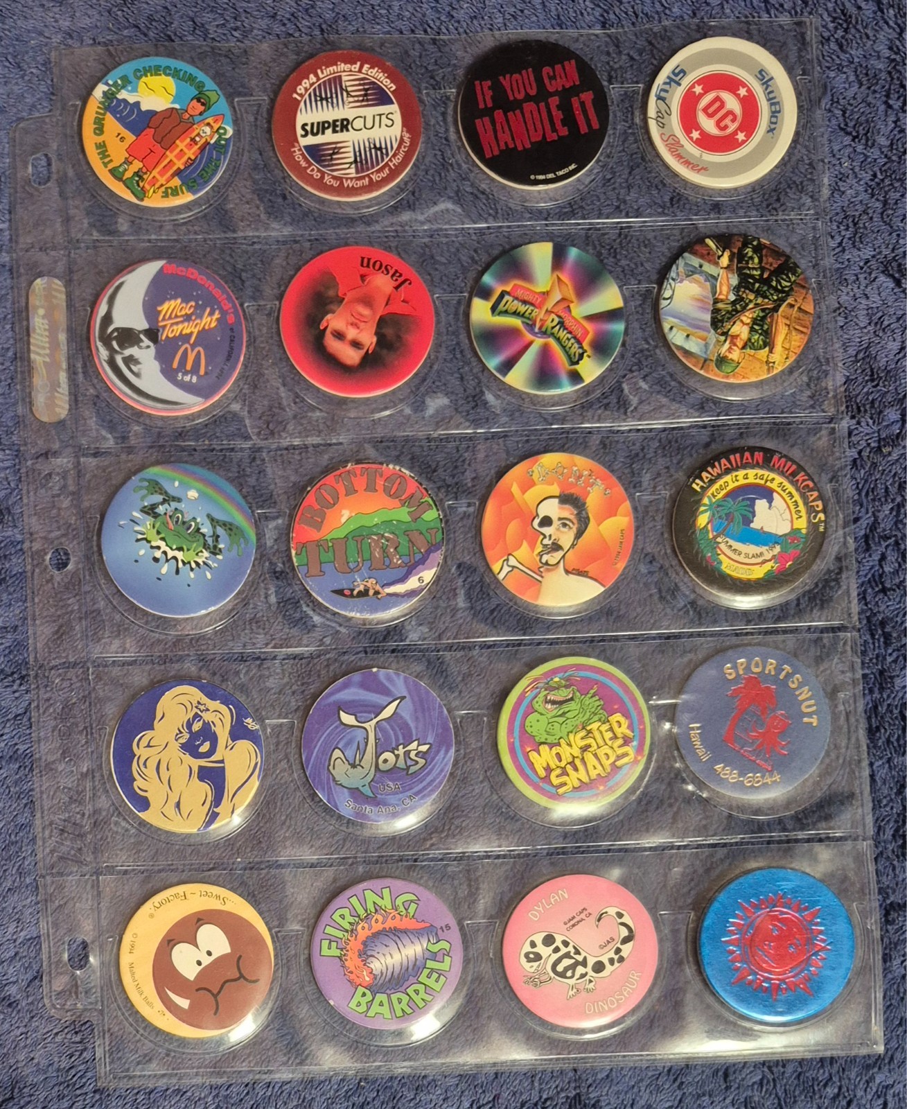 POGS LOT 229 TOTAL IN POCKET PAGES + TRAPPER KEEPER BINDER JOTS SNAPS CAPS