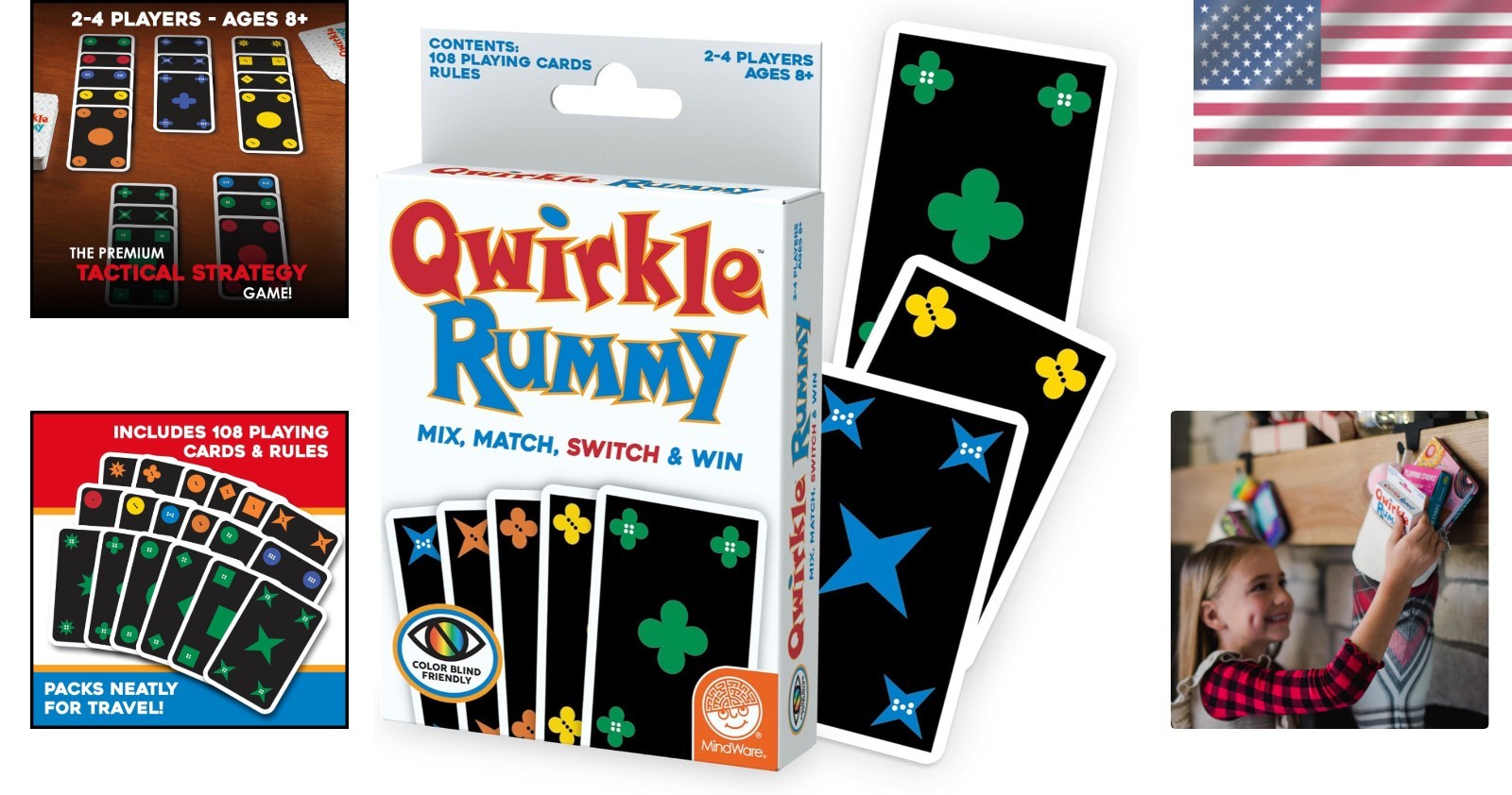 Qwirkle Rummy: Classic Card Game for Skill-Building Fun with 108 Colorful Cards!